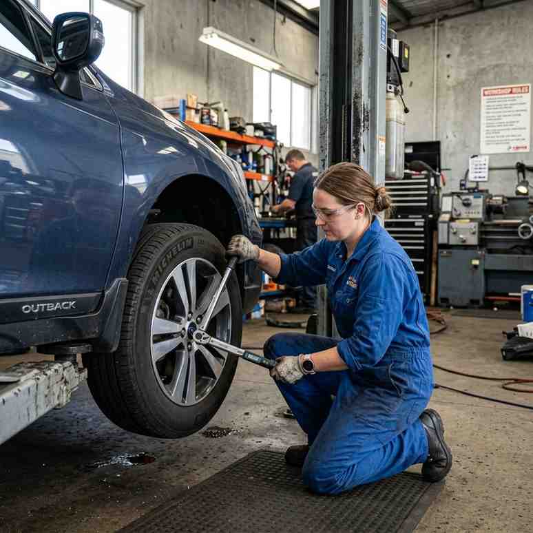 Close-up of torque wrench calibration scale being set precisely
